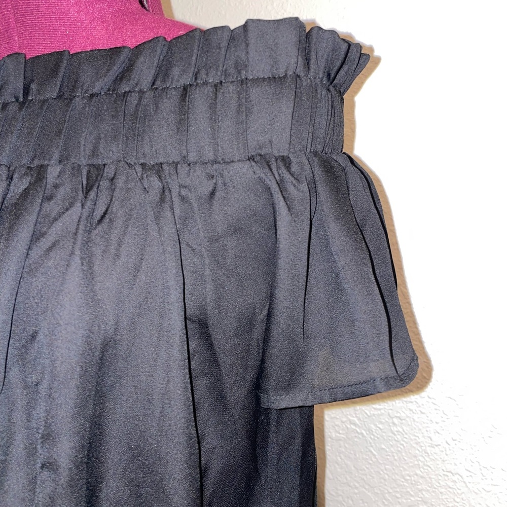 Black Silk Strapless Top